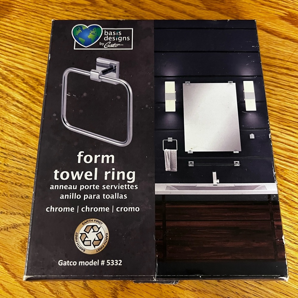 New gatco towel form ring in chrome color
